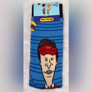 2 for $15 Beavis and Butt-Head unisex socks size 6.5 to 12 shoe size.